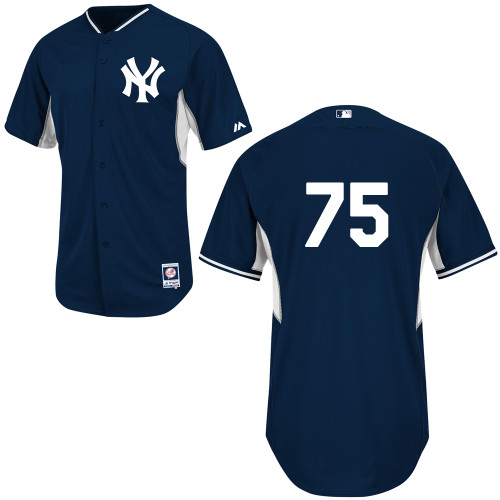 Manny Banuelos #75 MLB Jersey-New York Yankees Men's Authentic Navy Cool Base BP Baseball Jersey - Click Image to Close